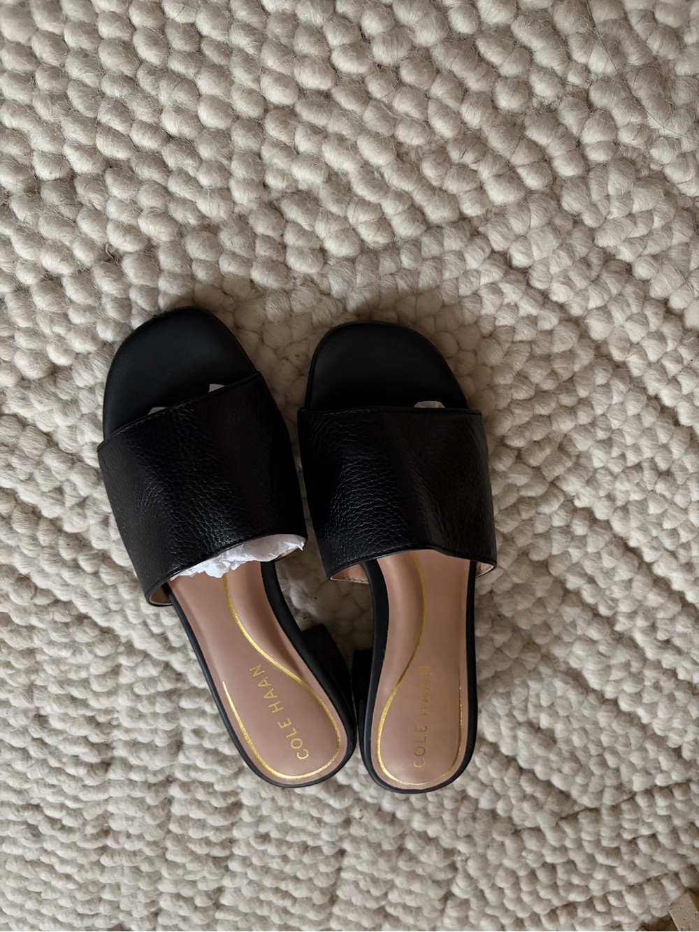 Cole Haan Women's Calli Sandal Black Leather - Medium